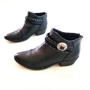 DV Dolce Vita Elda Western Ankle Boot Black Women 7